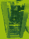 Rack de servidores en pixel-art